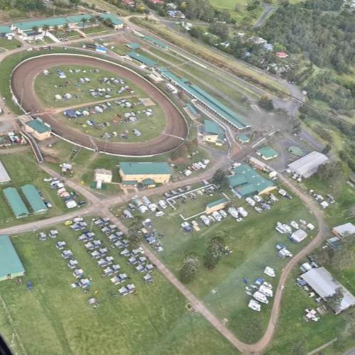 Aerial view of Lismore Showground